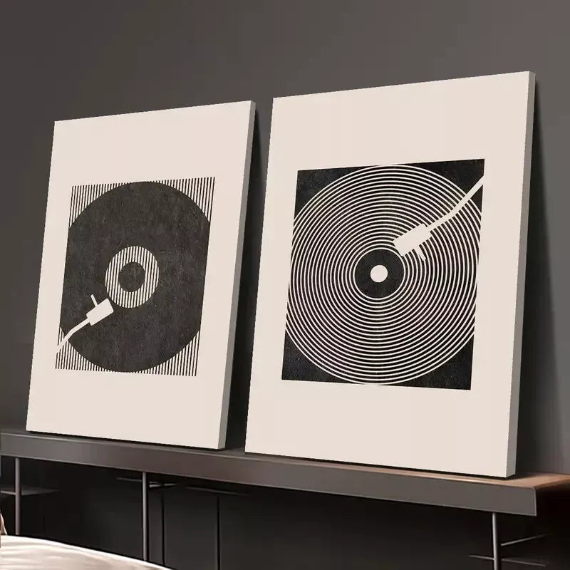 2pcs Decorative Painting, Minimalism, Nordic Style Canvas Framed 50x75cm - High Quality Print 100% Australian Made Wall Canvas Ready to Hang - Bella Home Decor