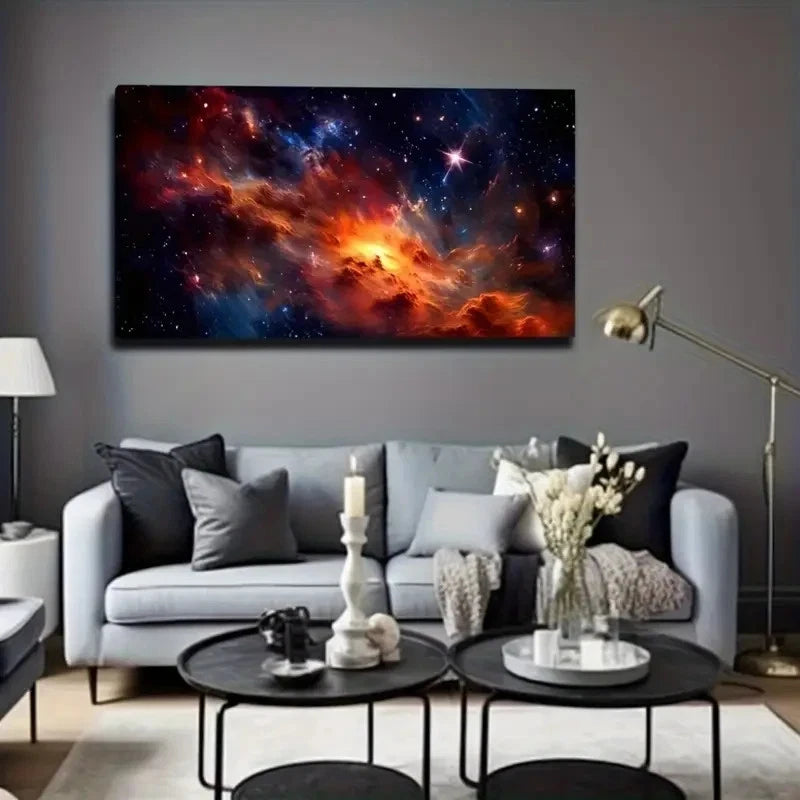 Spectacular Cosmic Nebula Stars Wall Art Canvas Office Home Room Framed 120x60cm
