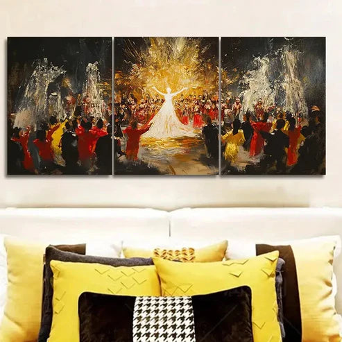 3pcs Depicting an Opera Scene Wall Art Canvas Unframed - High Quality Print 100% Australian Made Wall Canvas - Bella Home Decor
