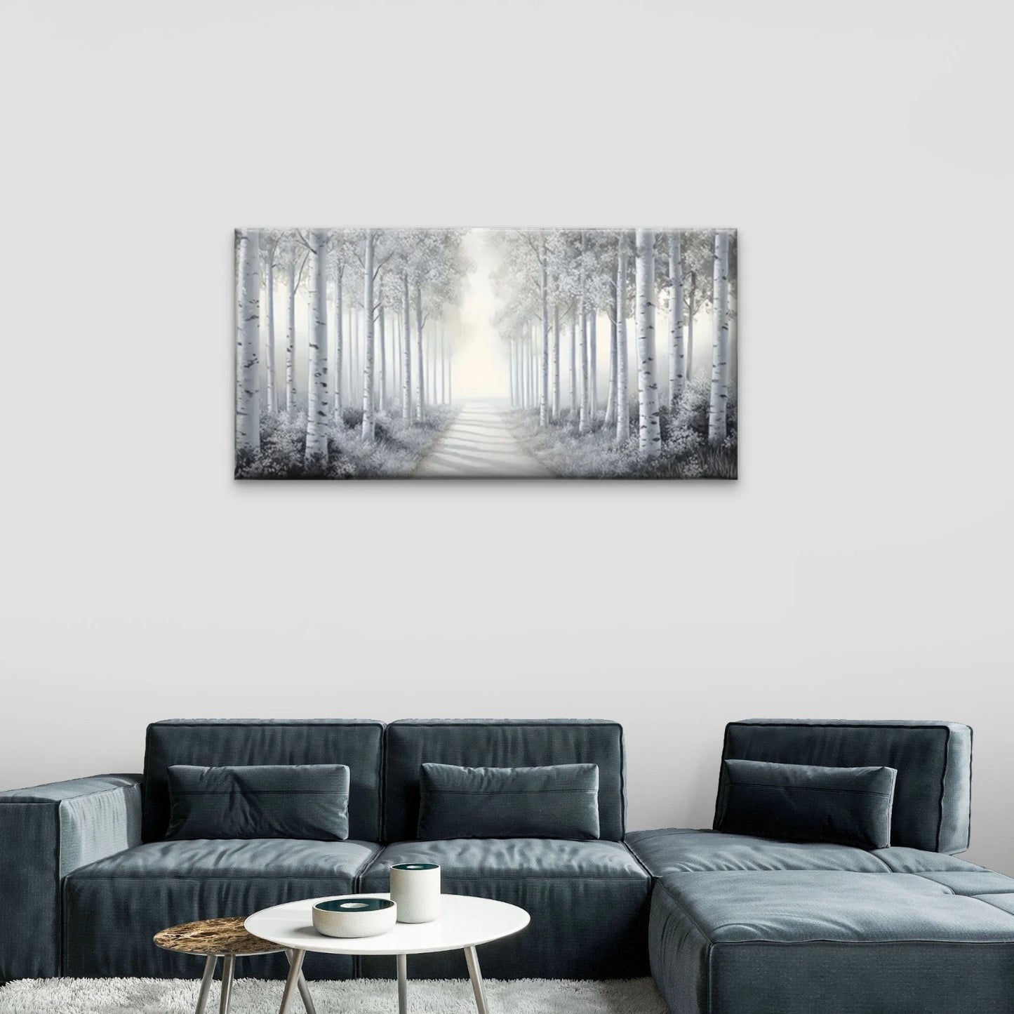 Serene Forest Pathway Sunlight Wall Art Canvas Office Home Room Framed 120x60cm