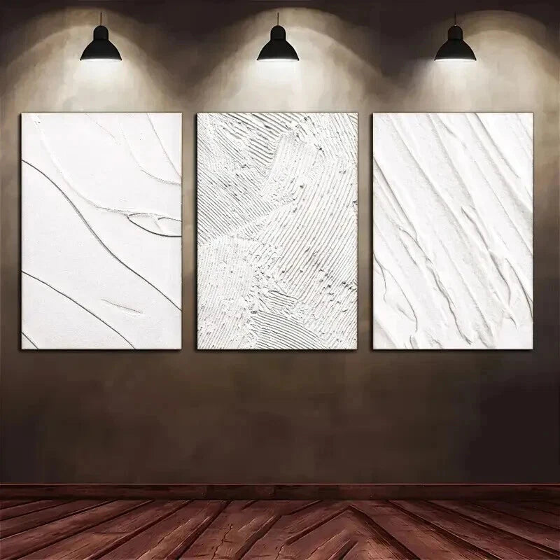 3pcs Modern Minimalist Abstract Wall Art Set Canvas Framed 50x70cm - High Quality Print 100% Australian Made Wall Canvas Ready to Hang