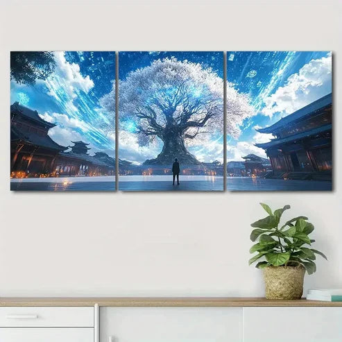 3pcs Elegance Sophistication Wonderful Space Wall Art Set Canvas Unframed - High Quality Print 100% Australian Made Wall Canvas - Bella Home Decor
