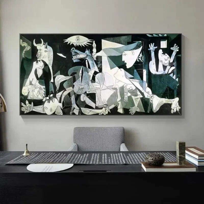 Pablo Picasso Guernica wall canvas office home room framed 120x60cm - Bella Home Decor