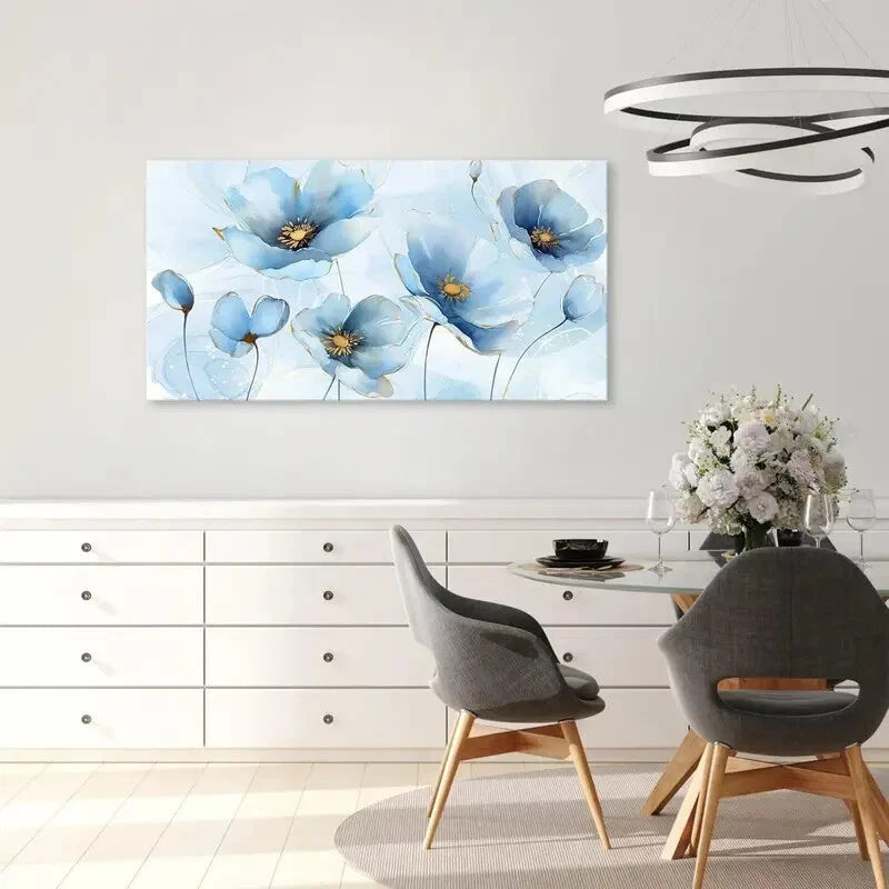 Aesthetic Watercolour Flowers Wall Art canvas office home room framed 120x60cm - Bella Home Decor