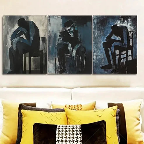 3pcs Luxurious, Decadent Man, Wall Art Set Canvas Unframed - High Quality Print 100% Australian Made Wall Canvas