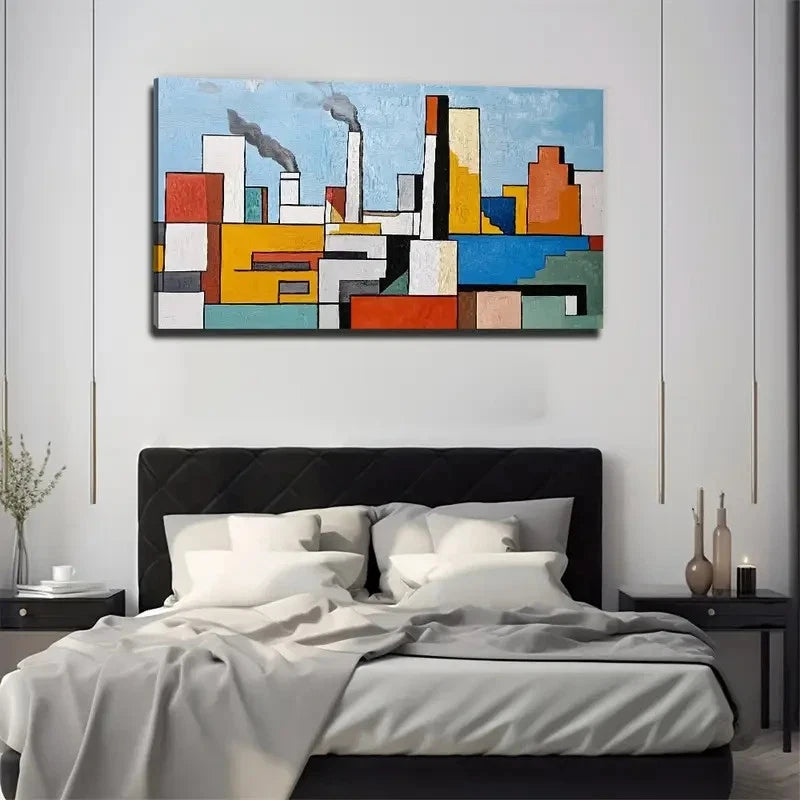 Interesting Factory Wall Art Canvas Office Home Room Framed 120x60cm