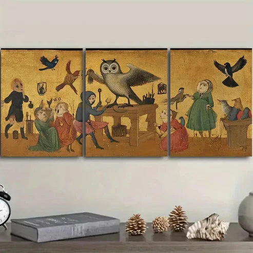 3pcs In the alchemy workshop Wall Art Set Canvas Unframed - High Quality Print 100% Australian Made Wall Canvas