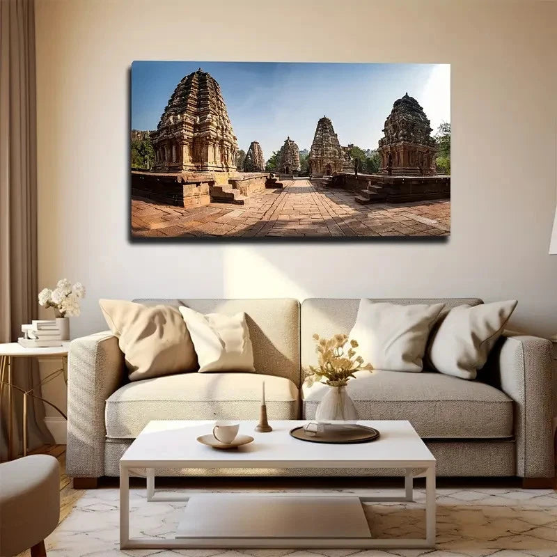 Southeast Asian Architecture Wall Art Canvas Office Home Room Framed 120x60cm
