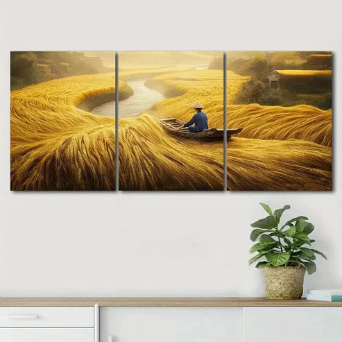 3pcs Stunning Autumn Scenery Nature Perfect Wall Art Canvas Unframed - High Quality Print 100% Australian Made Wall Canvas
