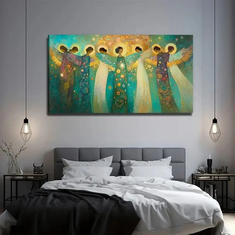 Dreamy Angel Suitable Wall Art Canvas Office Home Room Framed 120x60cm
