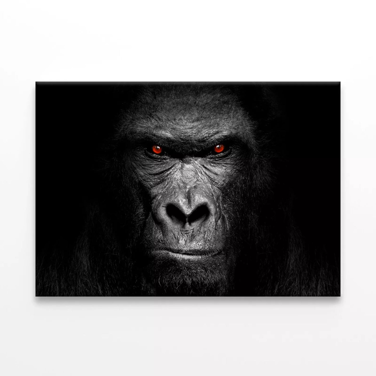 Black & White Gorilla Face Wall Art Decor 100% Australian Made - Bella Home Decor