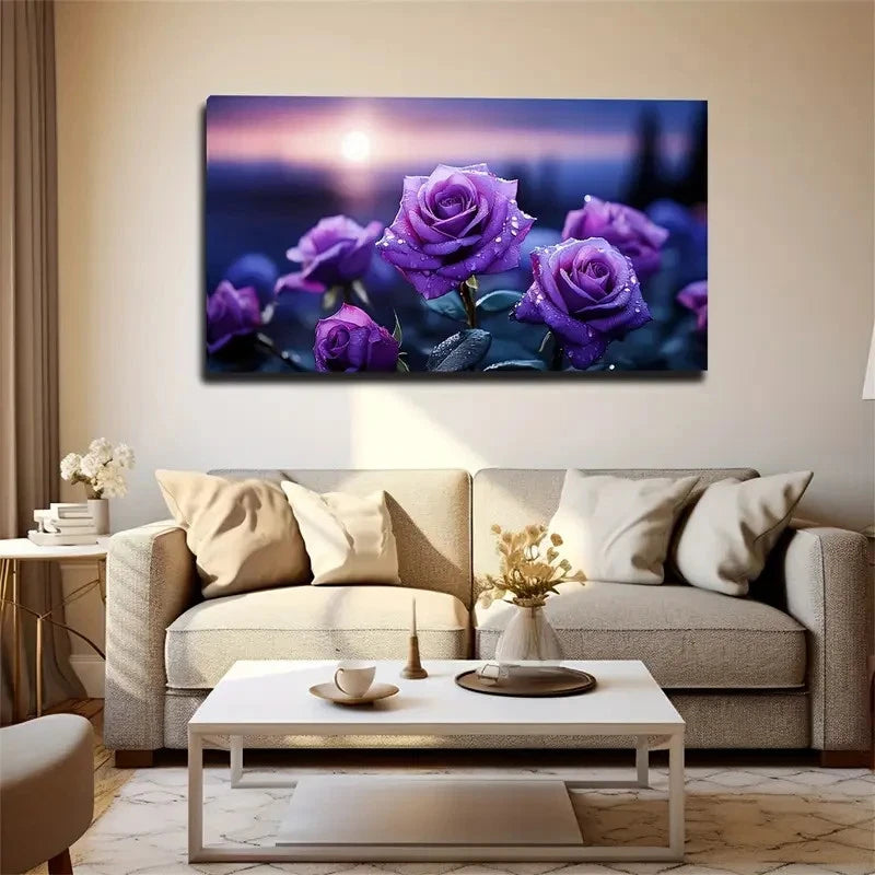 Under Night Sky Wall Art Canvas Office Home Room Framed 120x60cm