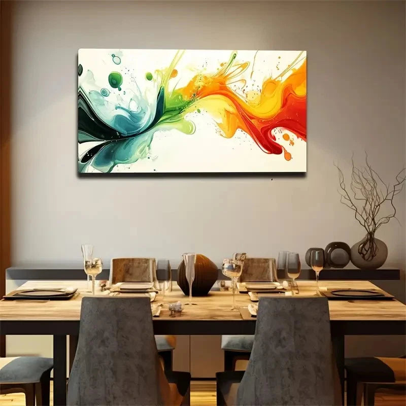 Rainbow Color Series Decorative Wall Art Canvas Office Home Room Framed 120x60cm