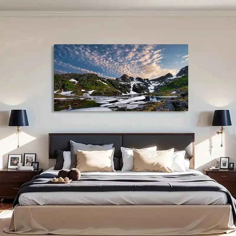 Trollfjord Norway Scenery Wall Art Canvas Office Home Room Framed 120x60cm