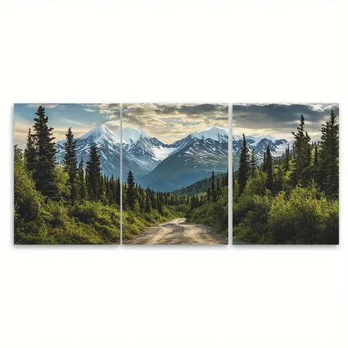 3pcs Gates of the Arctic National Park Alaska Wall Art Canvas Unframed - High Quality Print 100% Australian Made Wall Canvas - Bella Home Decor