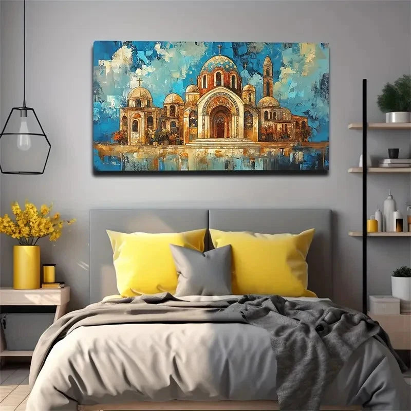 Vibrant Watercolor Décor Wall Art Canvas Office Home Room Framed 120x60cm
