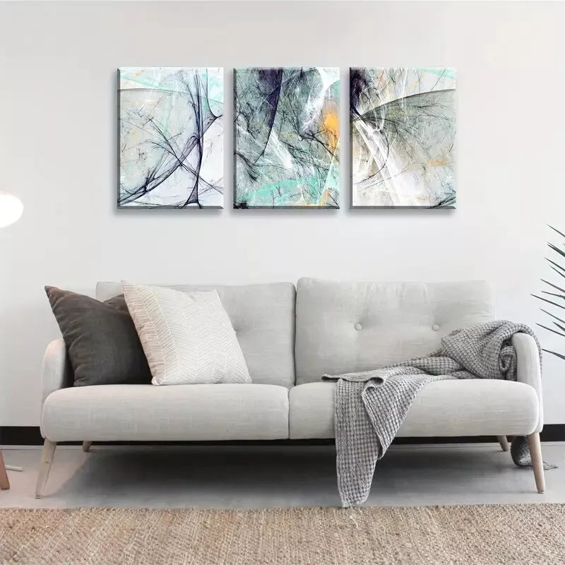 3pcs Abstract Modern Line Canvas Framed 40x60cm - High Quality Print 100% Australian Made Wall Canvas Ready to Hang - Bella Home Decor