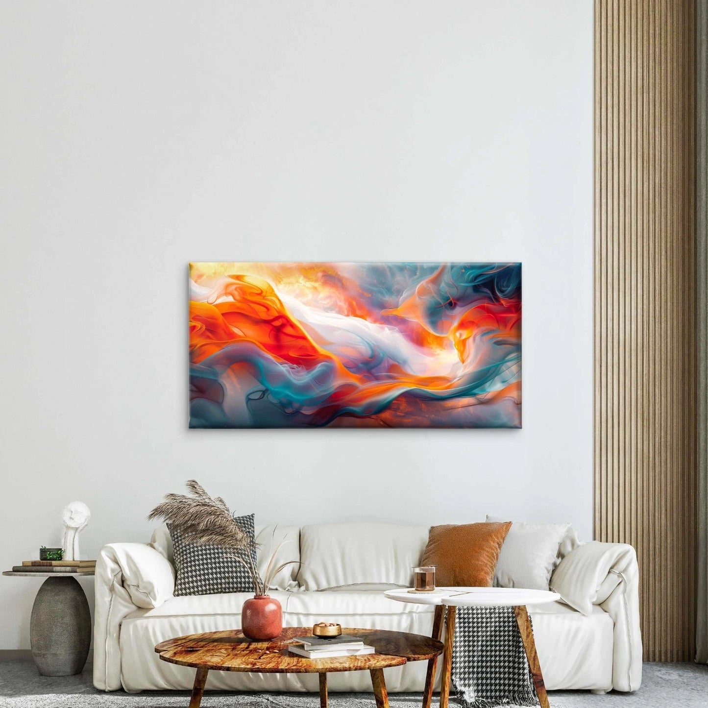 Abstract With Ethereal Light Wall Art Canvas Office Home Room Framed 120x60cm