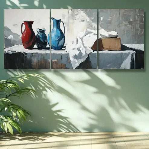 3pcs Pot and Kettle Wall Art Set Canvas Unframed - High Quality Print 100% Australian Made Wall Canvas