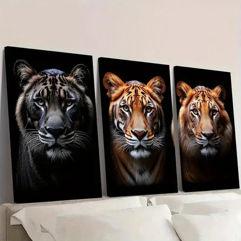 3pcs Animals Modern Boho Art Preppy A Wall Art Canvas Unframed - High Quality Print 100% Australian Made Wall Canvas - Bella Home Decor