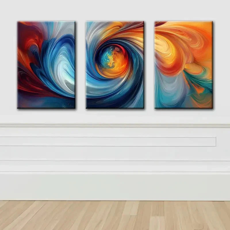 3pcs Abstract Splendor Vibrant Art Wall Art Set Canvas Framed 40x60cm - High Quality Print 100% Australian Made Wall Canvas Ready to Hang - Bella Home Decor
