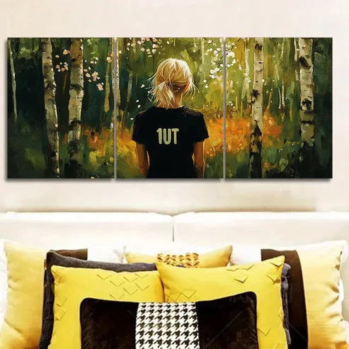3pcs Featuring a Spring Forest Theme Wall Art Canvas Unframed - High Quality Print 100% Australian Made Wall Canvas