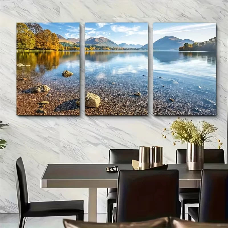 3pcs Vibrant Nature Photography Metal Print Ready to Hang Art