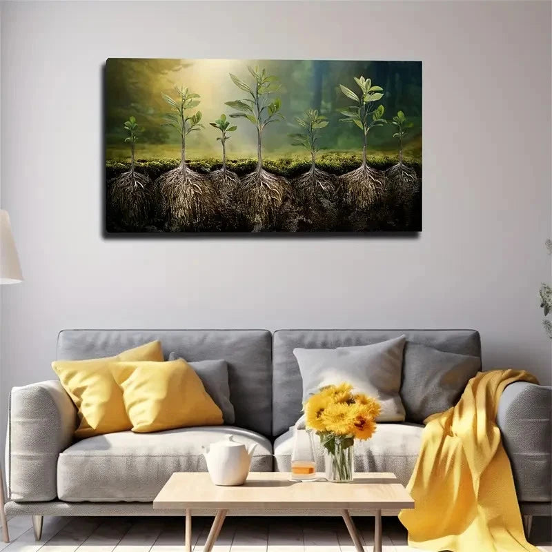 Life In Wheat Idea Wall Art Canvas Office Home Room Framed 120x60cm