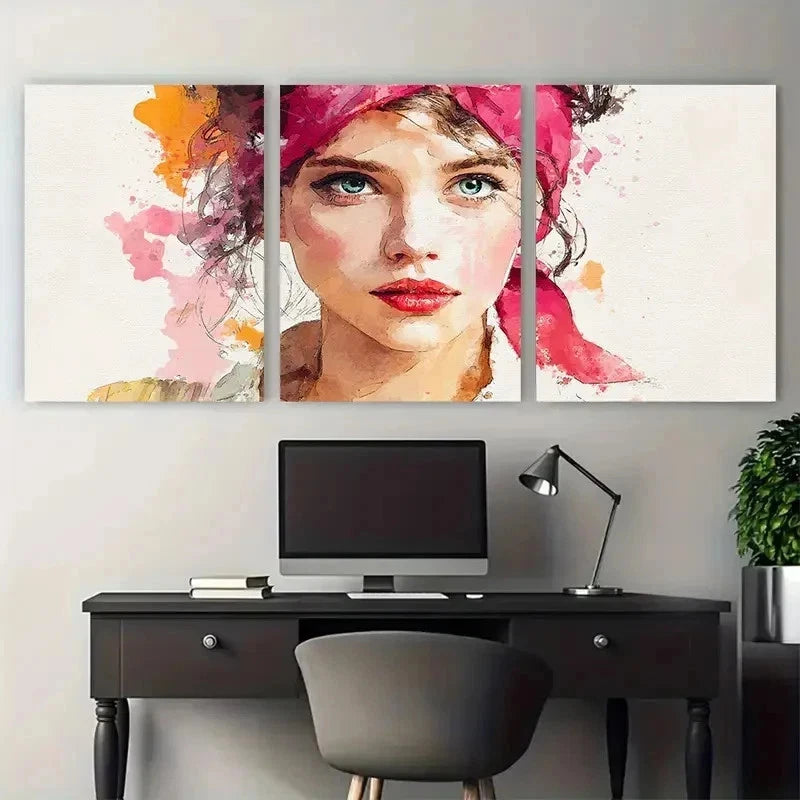 3pcs Dolce Far Niente Colorful Perfect Wall Art Set Canvas Framed 50x70cm - High Quality Print 100% Australian Made Wall Canvas Ready to Hang - Bella Home Decor