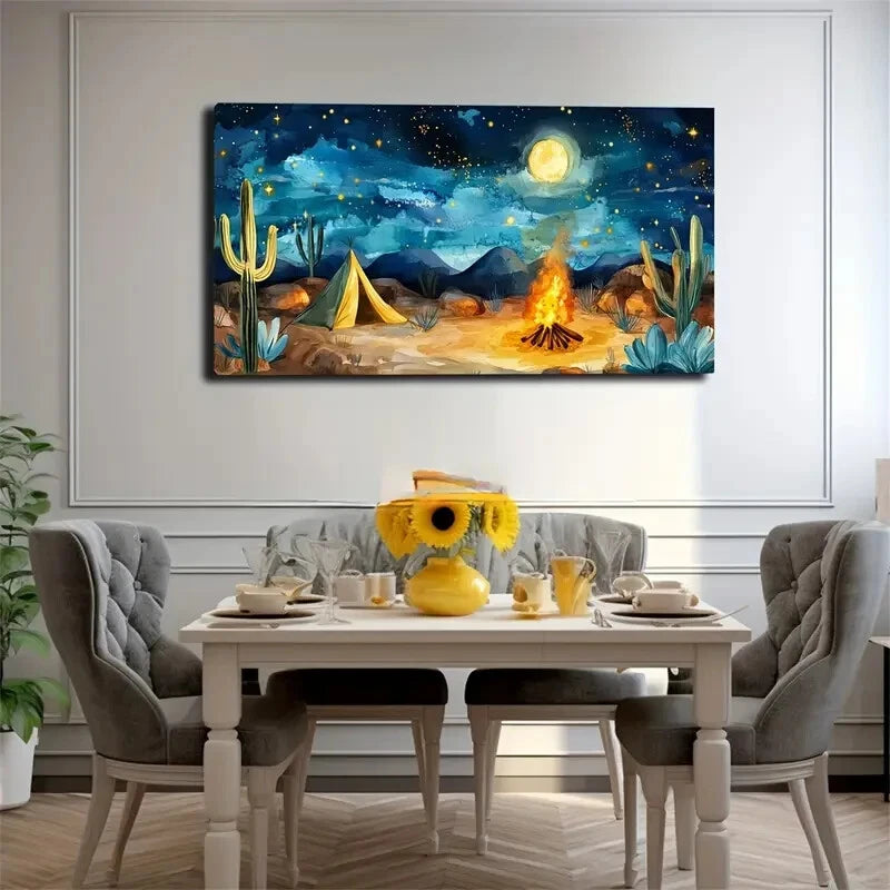 Serene Floral Creek Landscape Wall Art Canvas Office Home Room Framed 120x60cm - Bella Home Decor