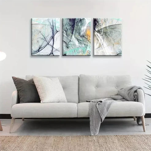 3pcs Abstract Modern Line Canvas Framed 60x90cm - High Quality Print 100% Australian Made Wall Canvas Ready to Hang