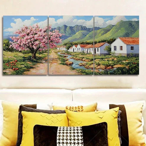 3pcs Modern Art Deco Cherry Blossom Nature Wall Art Canvas Unframed - High Quality Print 100% Australian Made Wall Canvas