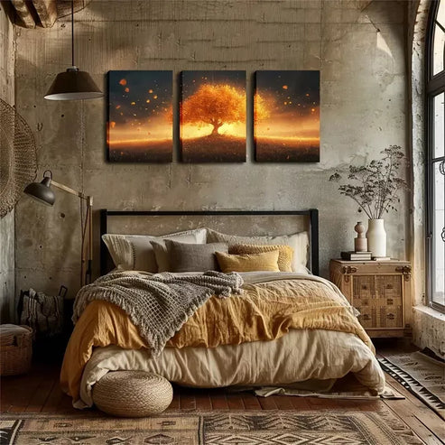3pcs A Magical, Amazing Tree l Wall Art Set Wall Art Canvas Unframed - High Quality Print 100% Australian Made Wall Canvas - Bella Home Decor