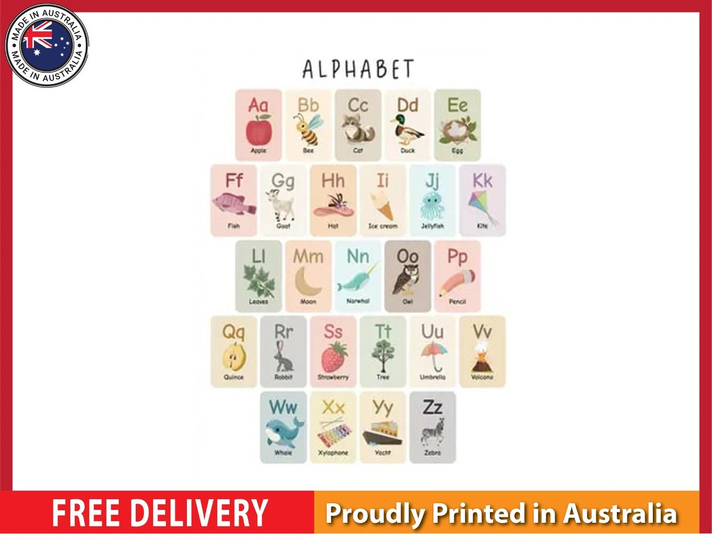 NEW (LAMINATED) Alphabet (61X91CM) Educational CHART PICTURE PRINT