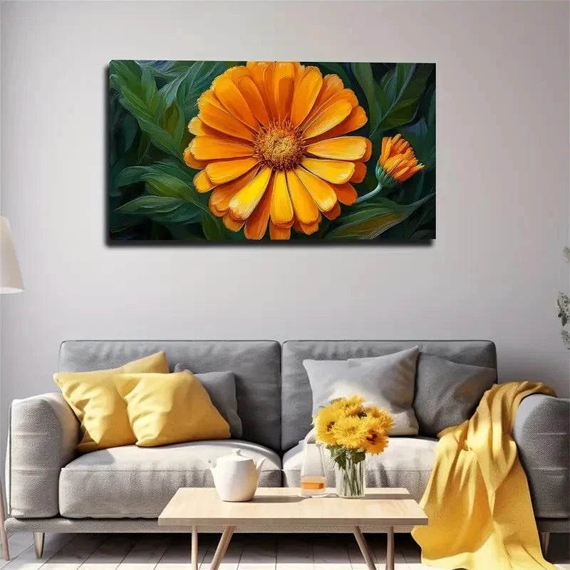 A Blooming Flower Regular Wall Art Canvas Office Home Room Framed 120x60cm