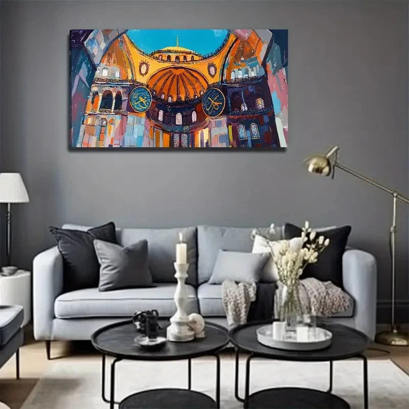 Abstract Colorful Architecture Wall Art Canvas Office Home Room Framed 120x60cm