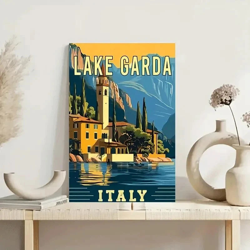 Lake Garda Italy Travel Poster Print Wall Art