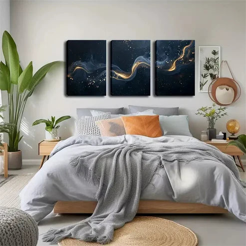 3pcs Galaxies In The Universe Wall Art Canvas Unframed - High Quality Print 100% Australian Made Wall Canvas - Bella Home Decor