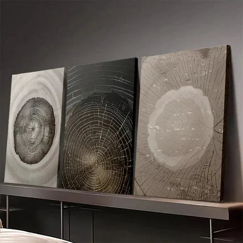 3pcs Vintage Tree Line Wall Art Set Canvas Unframed - High Quality Print 100% Australian Made Wall Canvas