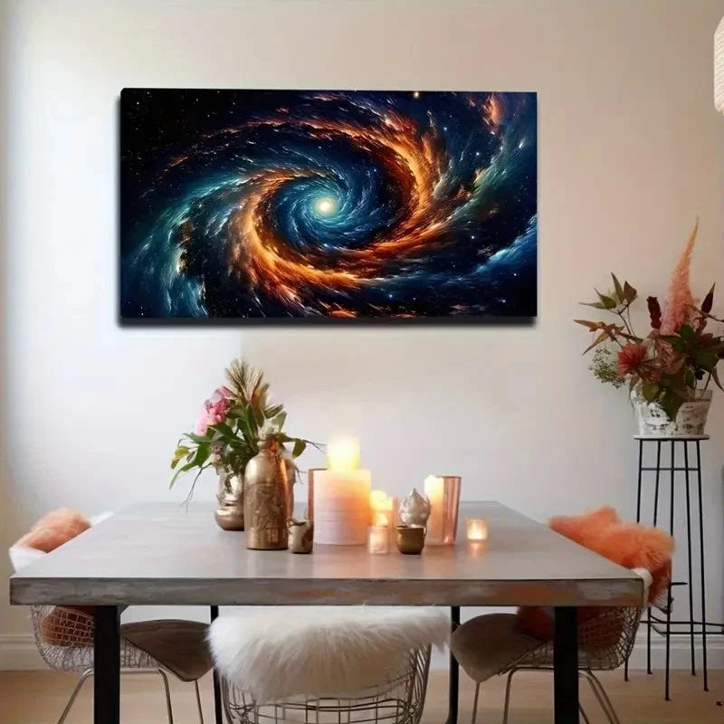 High-Definition Spiral Nebula Wall Art Canvas Office Home Room Framed 120x60cm