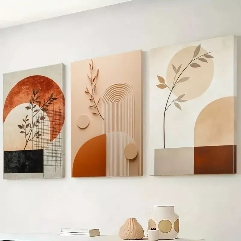3pcs Abstract Landscape Canvas Framed 40x60cm - High Quality Print 100% Australian Made Wall Canvas Ready to Hang - Bella Home Decor