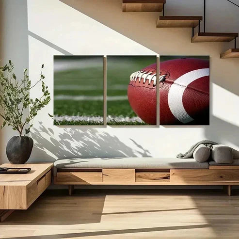 3pcs Sports Themed Art Rugby Decoration Wall Art Canvas Unframed - High Quality Print 100% Australian Made Wall Canvas