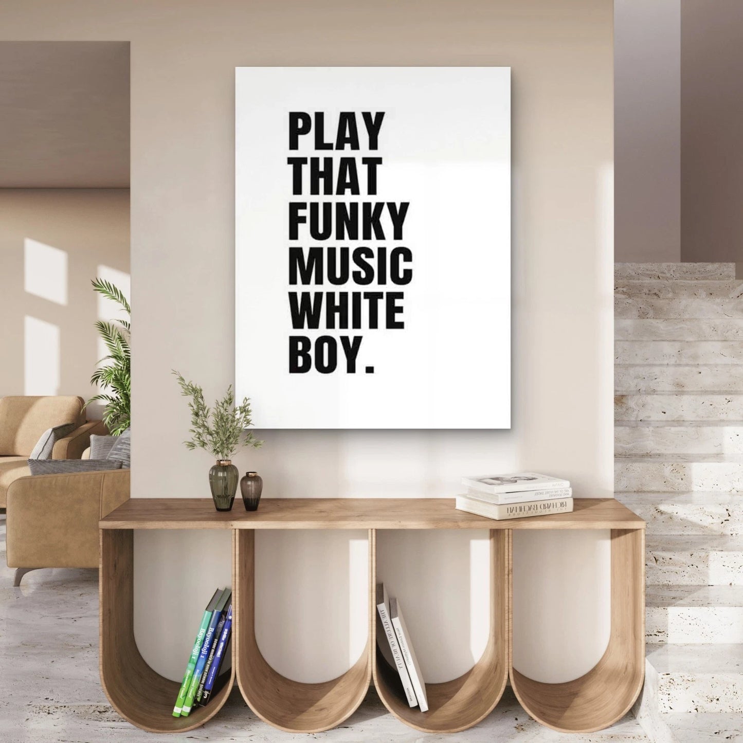 Funky Music Art Modern Retro 60x90cm Metal Print Ready to Hang