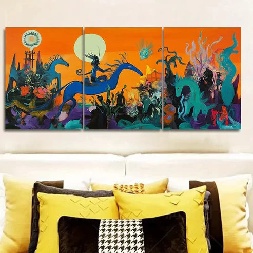 3pcs Messy character Wall Art Set Canvas Unframed - High Quality Print 100% Australian Made Wall Canvas