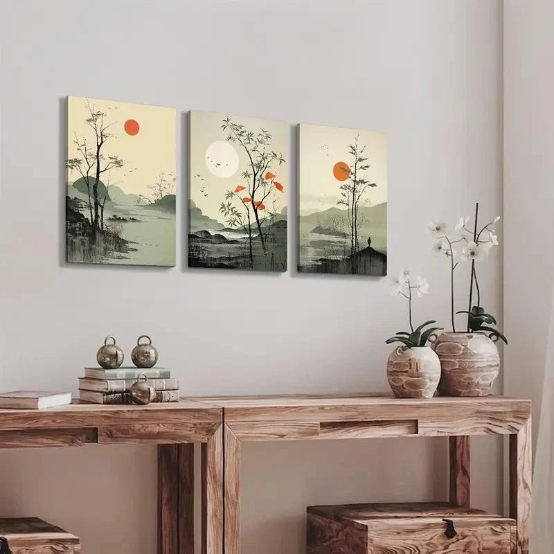 3pcs Deco Modern Classic Style Canvas Framed 50x70cm - High Quality Print 100% Australian Made Wall Canvas Ready to Hang - Bella Home Decor