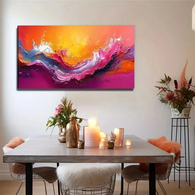 Abstract Painting Perfect Wall Art Canvas Office Home Room Framed 120x60cm