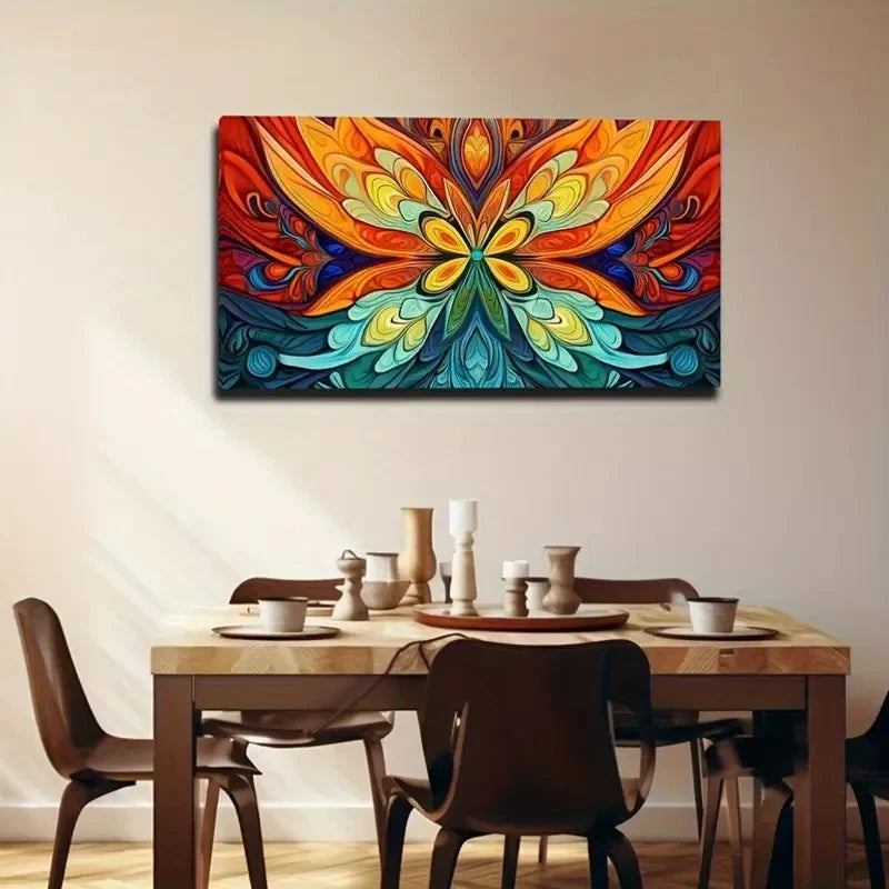 Abstract Butterfly Wall Art Canvas Office Home Room Framed 120x60cm