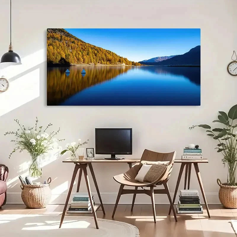 Spring & Winter Scenery Lands Wall Art Canvas Office Home Room Framed 120x60cm