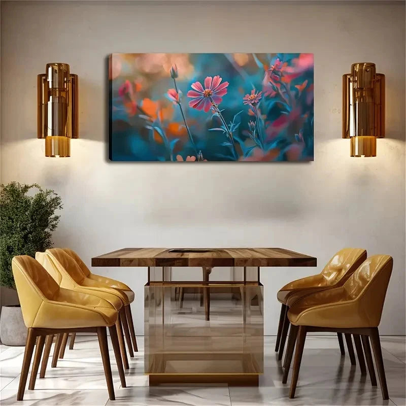 Features Several Brightly Wall Art Canvas Office Home Room Framed 120x60cm