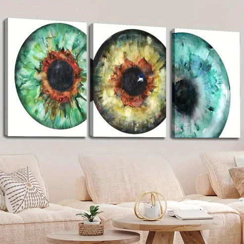 3pcs Blue, Green, Burgundy Detailed Anatomy Wall Art Canvas Unframed - High Quality Print 100% Australian Made Wall Canvas - Bella Home Decor